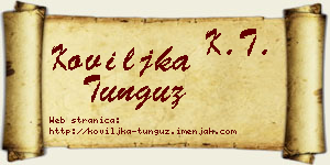 Koviljka Tunguz vizit kartica